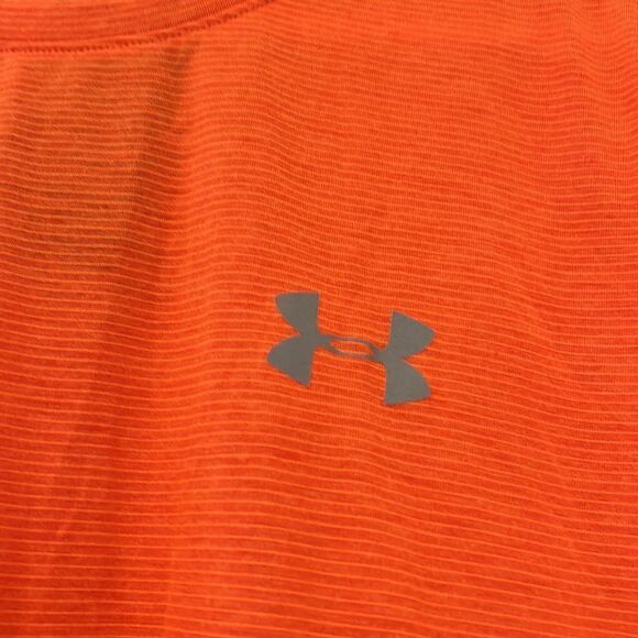Under Armour orange fitted long sleeve shirt Size L NWT - Picture 4 of 8